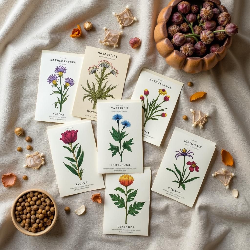 20 heirloom varieties in a vintage storage box.