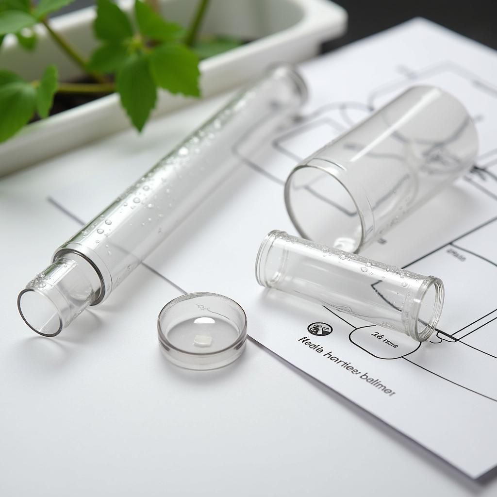 Clear PVC siphon, adjustable for 8–14 in grow beds.